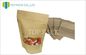 Ziplock Plain Stand Up Pouch Với Window, 1oz Coffee Kraft Paper Bags